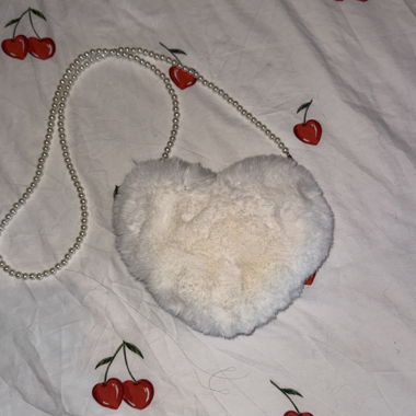 Faux Fur Heart Bag
