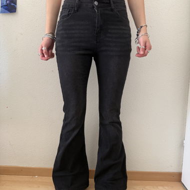 Jeans flare neri