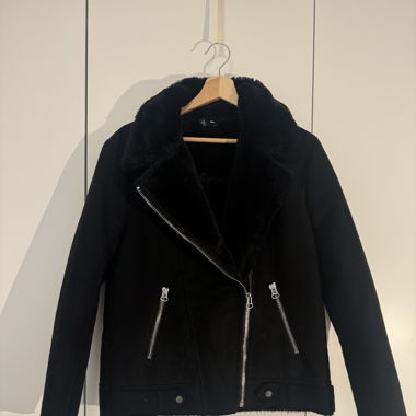 Suede biker jacket