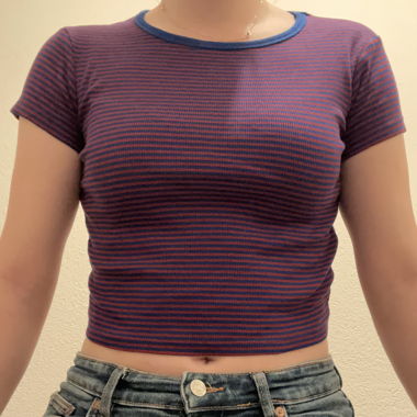 Striped Cropped Top