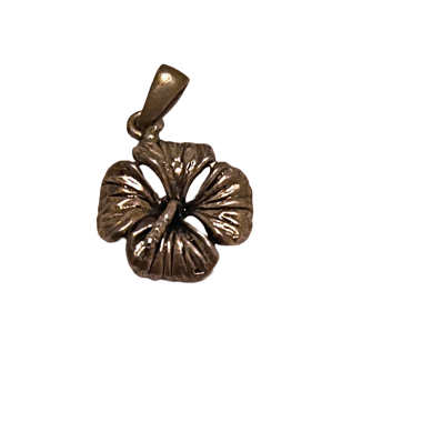 Ciondolo a forma di fiore di ibisco in argento