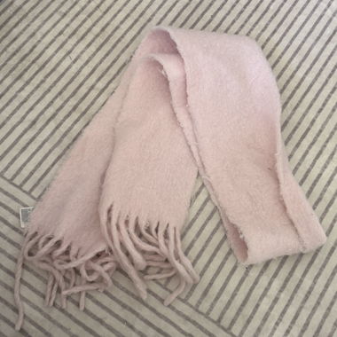 Pink Scarf with Fringes