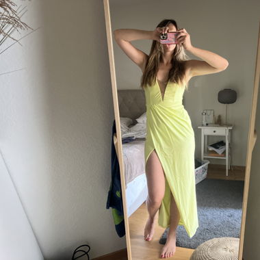 Yellow Neon Jake Gown Revolve x Michael Costello