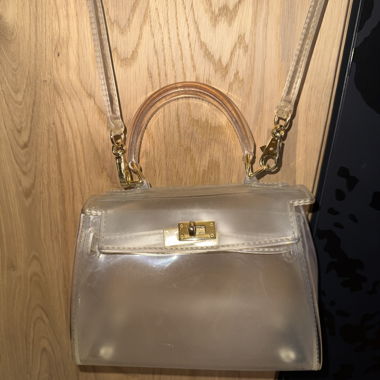 Transparent Handbag with Shoulder Strap