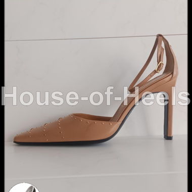 Escarpins Casadei 1215C 38.5 talon 10cm cuir beige