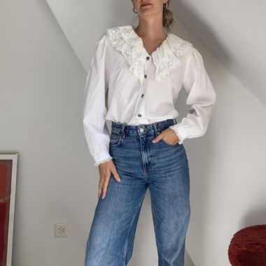 Blouse romantique blanche