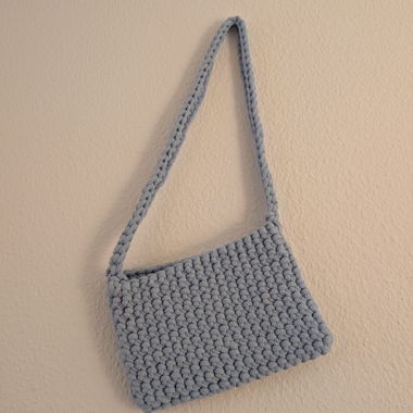 Sac au crochet bleu clair