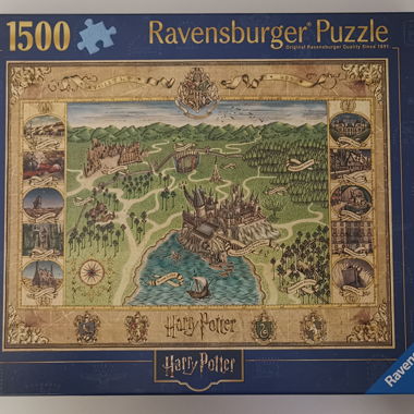 Puzzle 1500 pièces Harry Potter carte de Poudlard 