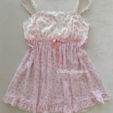 Abito Slip Latelne Pink Heart Taglia S/piccola M