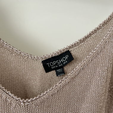 Topshop Metallic Tanktop 