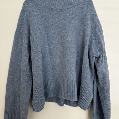 Pulls en maille bleu clair