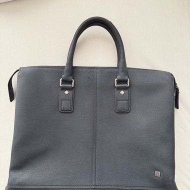 Borsa da lavoro Navyboot in pelle vera, blu scuro
