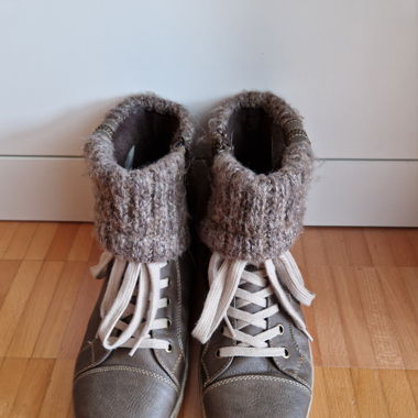 Winter-Boots taupe (graubraun)