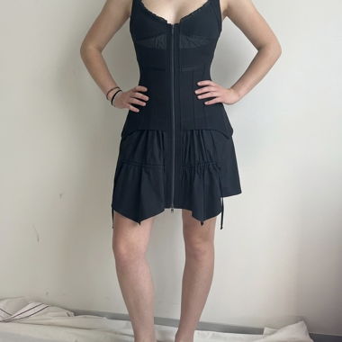 Eva Kayan Corset-Kleid schwarz
