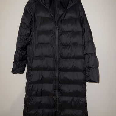 Piumino lungo nero 36