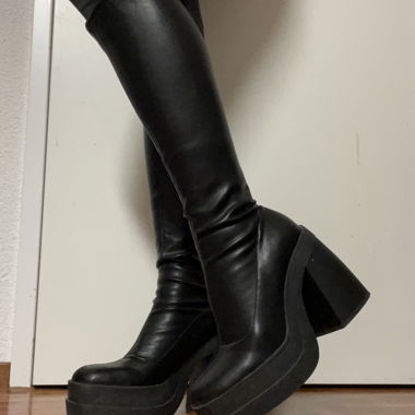 Bottes à plateforme à talon haut