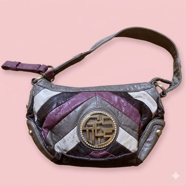 Sac Baguette Guess Vintage Y2K – Chic Purple Biker