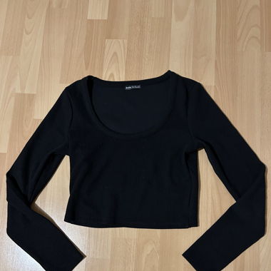 Bershka black long sleeve shirt 