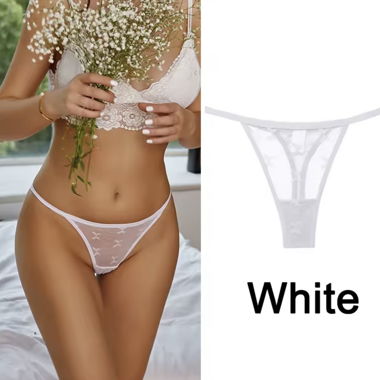 Weisse Mesh Tanga String