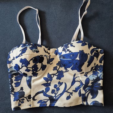 Top bustier floreale
