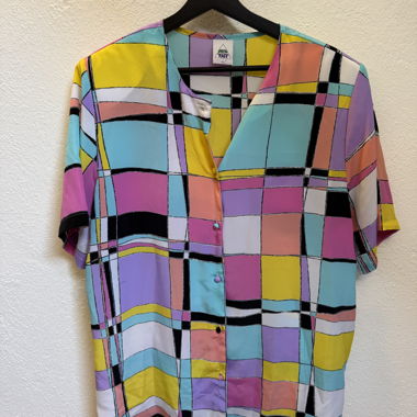 Vintage Short-Sleeve Blouse