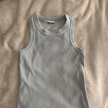 Mineral Blue Tank Top – Size S, 95% Cotton