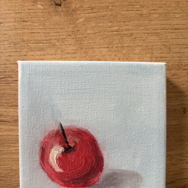 Tableau peinture à l’huile “Finalement pomme” 