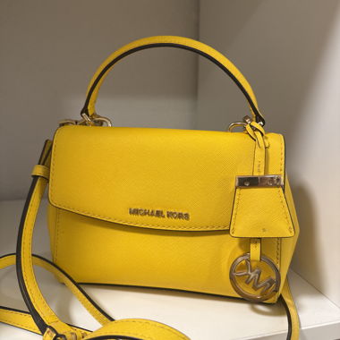 Borsa a mano gialla Michael Kors