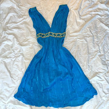 Ibiza Boho blue sequin dress
