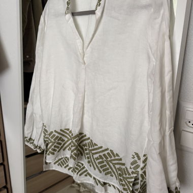 Chemisier blanc brode