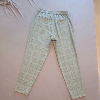 Stoffhose grau kariert Grösse L