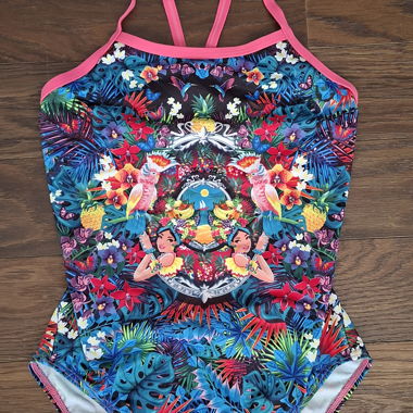 Maillot de bain à imprimé tropical