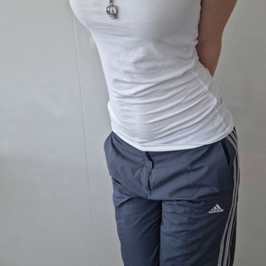 Capri Adidas vintage, pantaloni sportivi blu