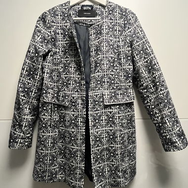 Vero Moda coat blue/white patterned, size S