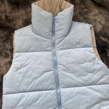 Steppweste hellblau/beige