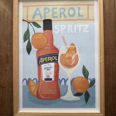 Aperol Spritz Poster inkl Holzrahmen