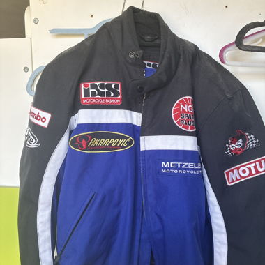 Giacca da moto BOSS blu/nera