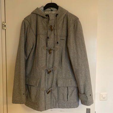 Men’s wool duffel coat. Size L