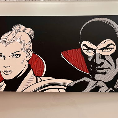 2 tableaux style bande dessinée Pop Art Diabolik