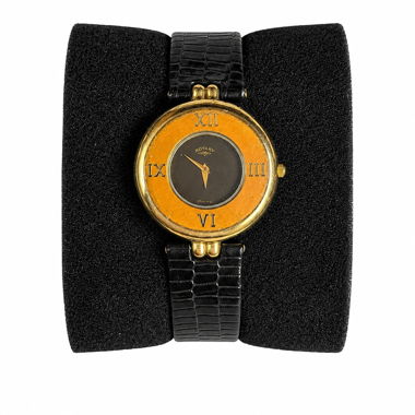 Orologio Rotary nero e oro
