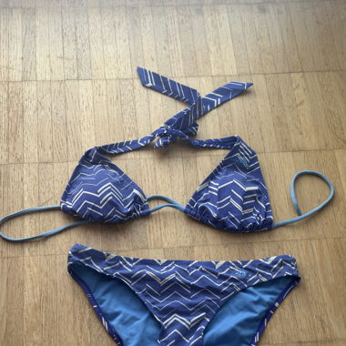 Blue Striped Adidas Bikini