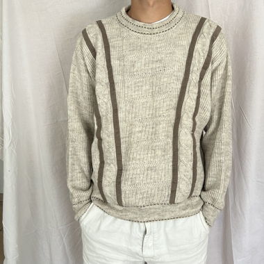 Pull Monte Carlo vintage beige chiné XL