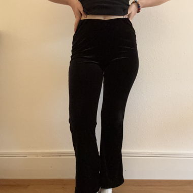 Schwarze Cordhose