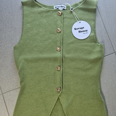 Haut en maille vert de Savage Honey