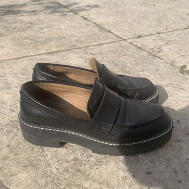 Black Leather Loafers