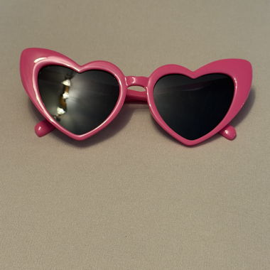 Pink Herz-Sonnenbrille
