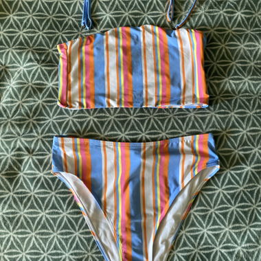 Bikini rayé multicolore