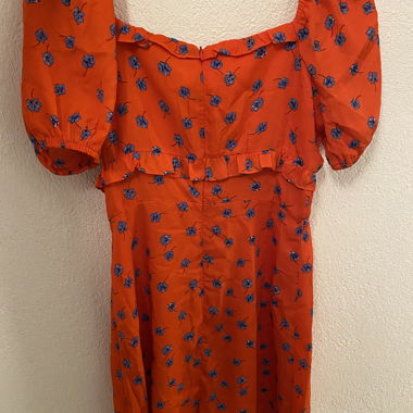 Vestito rosso a fiori