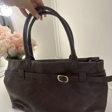 Brown Handbag with Buckle