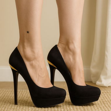 SHEEN High Heels with Gold Details